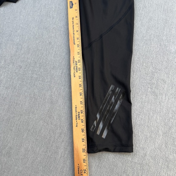 Adidas Leggings Women Medium Black Alphaskin Climalite Crop 22" Athletic Gym Run - Picture 8 of 11